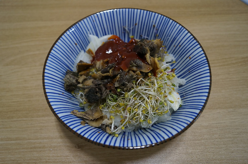 초간편 집밥 꼬막 야채 비빔밥