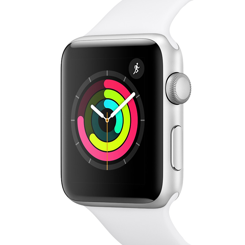 최저가 오늘만 이가격 Apple 애플워치3 GPS 42mm + 알루미늄 케이스, MTF22KH/A, 실버(MTF22KH/A), 화이트(밴드)