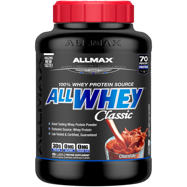 아이허브 유청단백질보충제 추천 ALLMAX Nutrition, 올웨이 골드, 100% 유장 단백질, 초코릿, 5 lbs. (2.27 kg) 후기와 정보