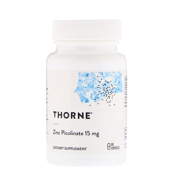 아이허브 Thorne Research, 아연 피콜리네이트, 15 mg, 60 캡슐후기와 추천정보
