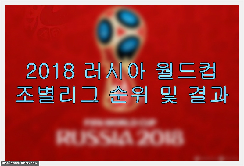 2018 러시아 월드컵 조별리그 순위 및 결과(6월 29일 기준)