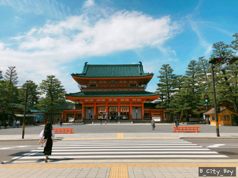 [교토 헤이안신궁 & 오카자키 공원] 거대한 토리이, 1000년 전의 궁전을 재현한 헤이안진구