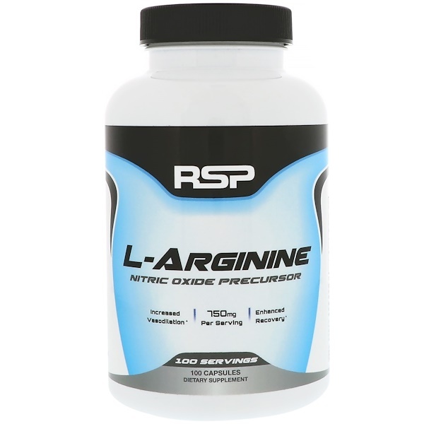 아이허브 헬스보조제 운동능력향상 RSP Nutrition L-Arginine Nitric Oxide Precursor 750 mg 후기