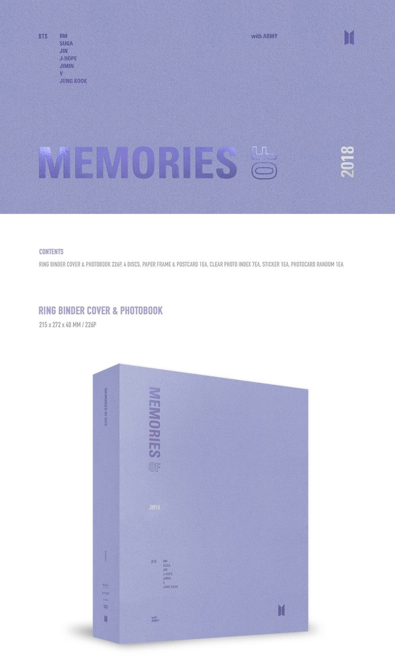 [BTS] MEMORIES OF 20하나8 DVD + PHOTOBOOK / 블루레이 - 구매 위플리 홀로판매 봅시다