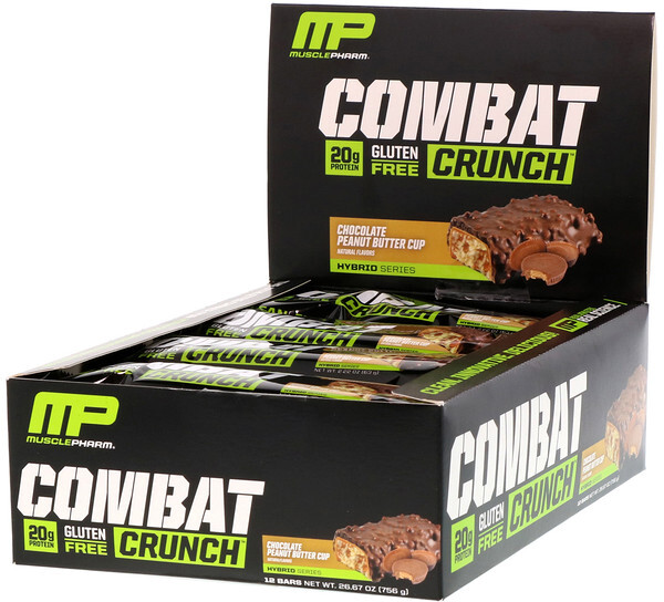 아이허브 단백질바 MusclePharm Combat Crunch Chocolate Peanut Butter Cup 후기
