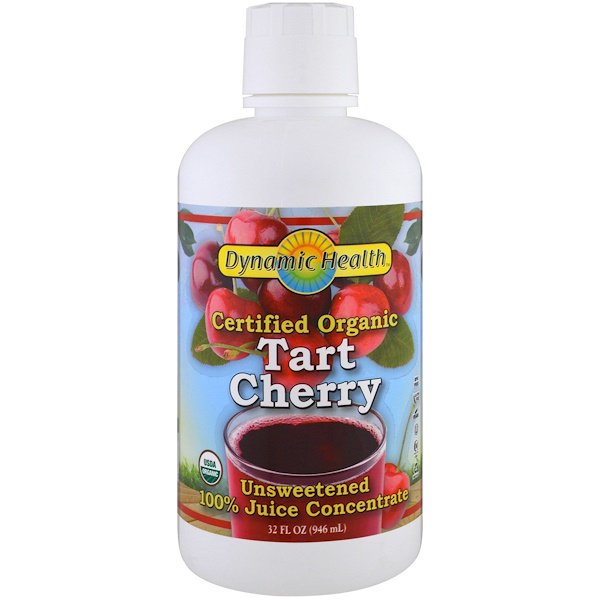 아이허브 체리영양제 통풍개선 요산배출 Dynamic Health  Laboratories Certified Organic Tart Cherry 100% Juice Concentrate Unsweetened 후기