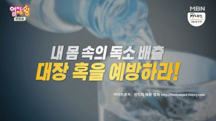 엄지의 제왕 356회 대장혹, 대장 용종의 모든 것-그린미네랄워터로 독소배출! 대장혹예방 비법 레시피(대장암예방하는시금치효능,브로콜리줄기효능 11월12일방송