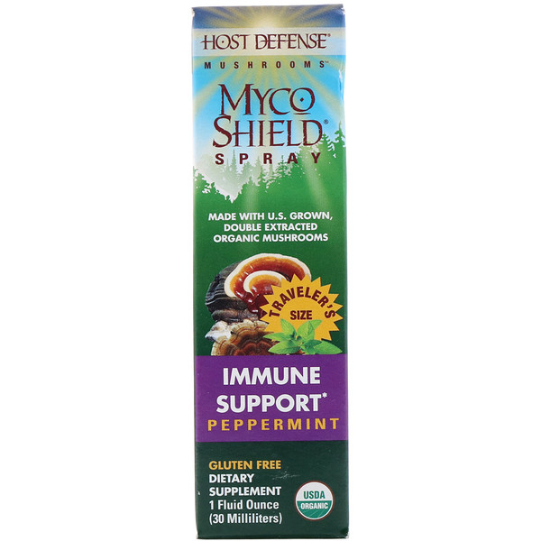 아이허브 면역력 버섯영양제 Fungi Perfecti Mushrooms Organic Myco Shield Spray Immune Support Peppermint 후기