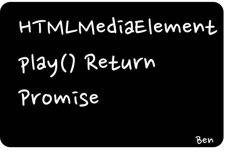 #HTMLMediaElement.play() Return Promise