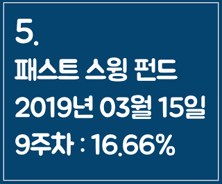 5. 패스트 스윙 펀드 2019-03-15 9주차 : 16.66%
