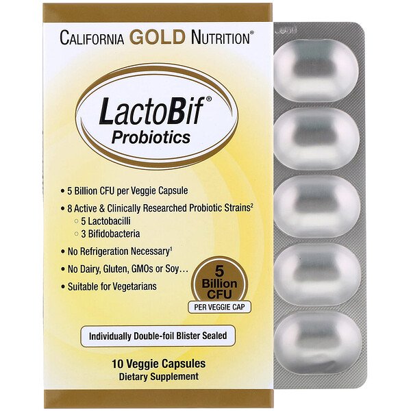 아이허브 비만세균 제거 유산균 California Gold Nutrition LactoBif유산균 50억 유산균 CFU 후기