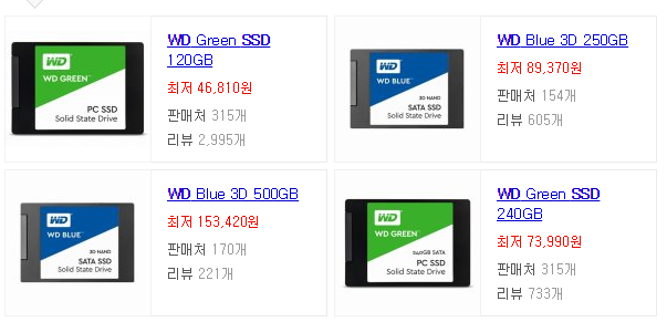 SSD 추천! 가성비 최고인 WD SSD 1년 사용후기입니다.(WD SSD BLUE)