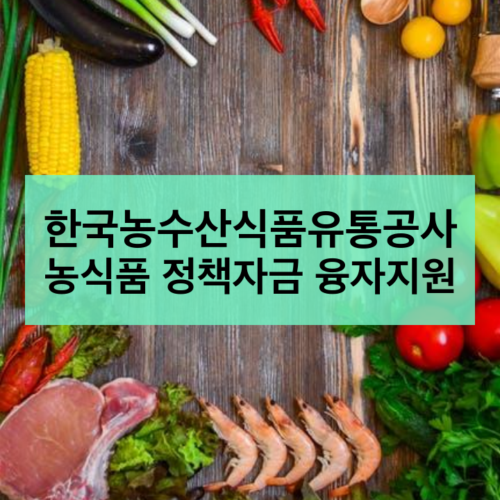 한국농수산식품유통공사 농식품 정책자금 융자지원