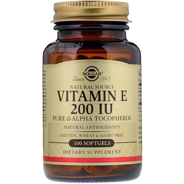 아이허브 비타민E보충제 Solgar Naturally Sourced Vitamin E 200 IU 후기