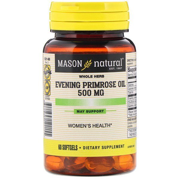 아이허브 달맞이꽃종자유(감마리놀렌산) 추천 Mason Natural, 이브닝 프라임로즈 오일, 500 mg, 60 소프트젤 후기와 정보