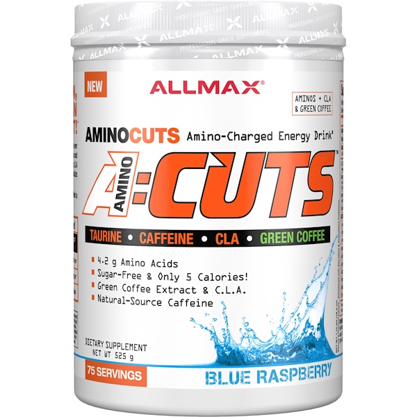 아이허브 체지방감소 CLA(공액리놀렌산)  ALLMAX Nutrition AMINOCUTS (ACUTS) 체중 감량 BCAA (CLA + 타우린 + 녹색 커피) 블루 라즈베리 후기