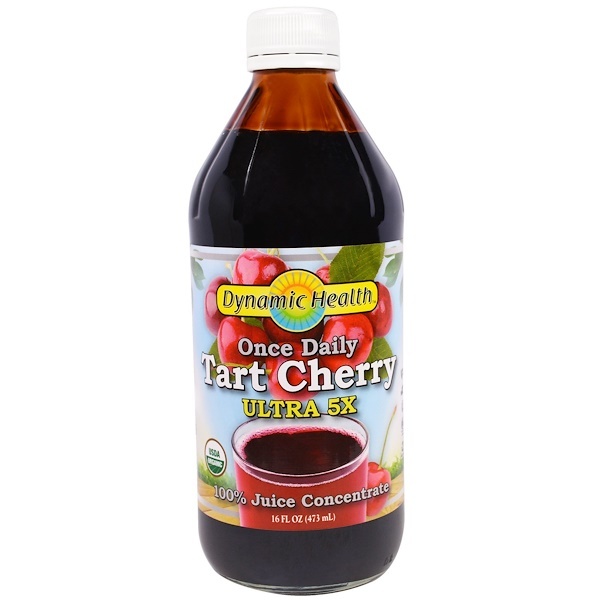 아이허브 체리영양제 통풍개선 요산배출 Dynamic Health  Laboratories Once Daily Tart Cherry Ultra 5X 100% Juice Concentrate 후기