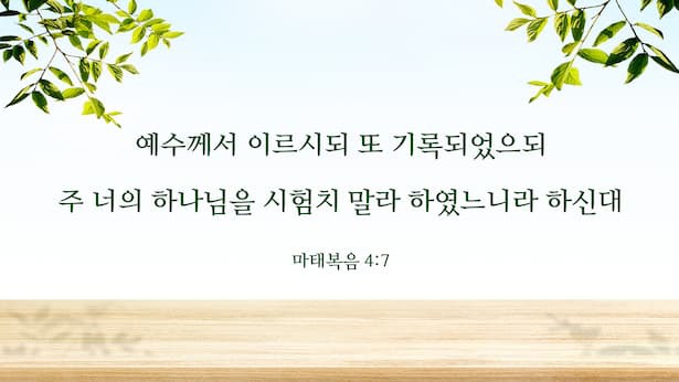 매일 성경 _ 마태복음 4:7