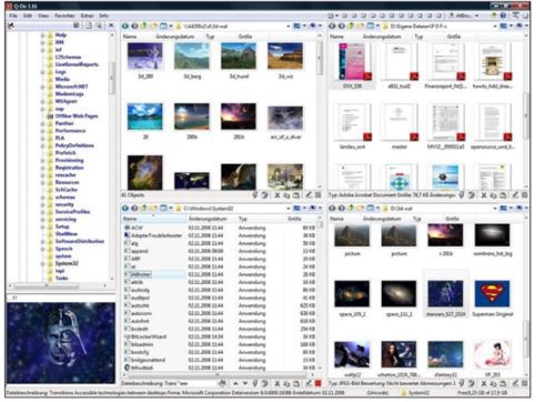 Q-dir : 윈도우 탐색기를 4개의 화면으로 관리하는 프로그램