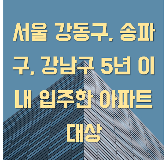 서울 강동구, 송파구, 강남구 5년 이내 입주한 아파트 대상 실거래 및 네이버 부동산 매물 가격 (2020년 기준)