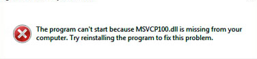MSVCP100.DLL 오류 조치 방법