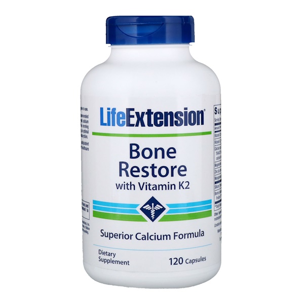 아이허브 Life Extension, 뼈 회복, 비타민 K2 함유, 120 캡슐후기와 추천정보