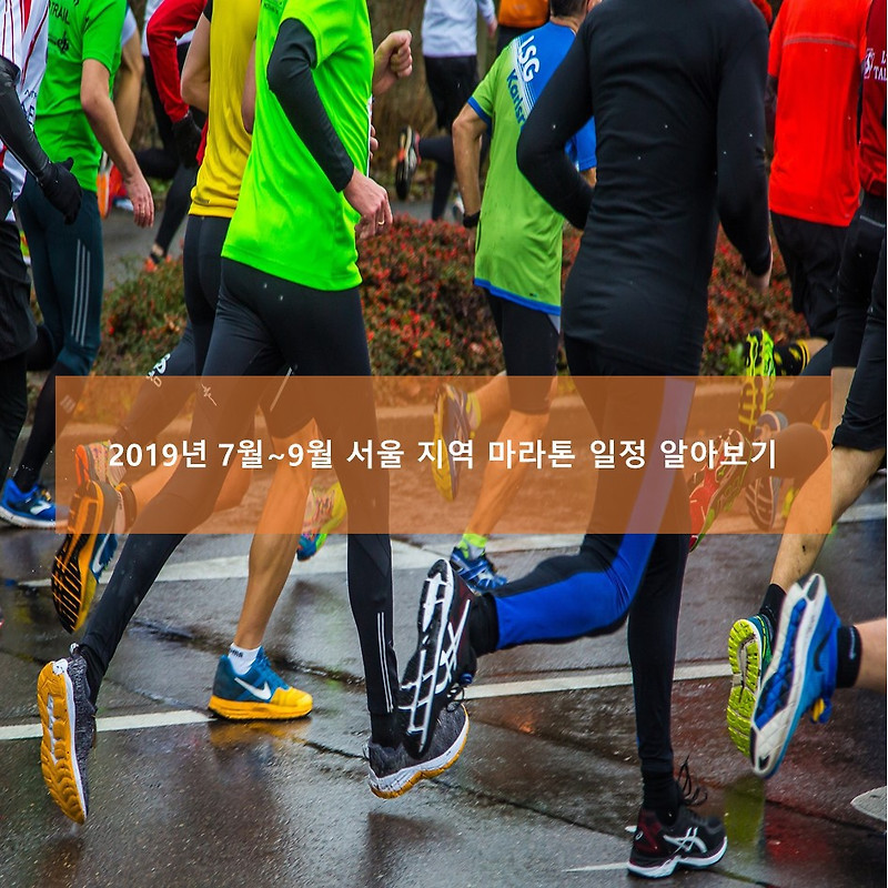 [마라톤 정보]2019년 7월~9월 서울 지역 마라톤 일정 알아보기