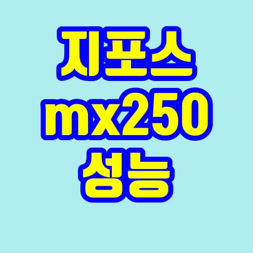mx250 성능