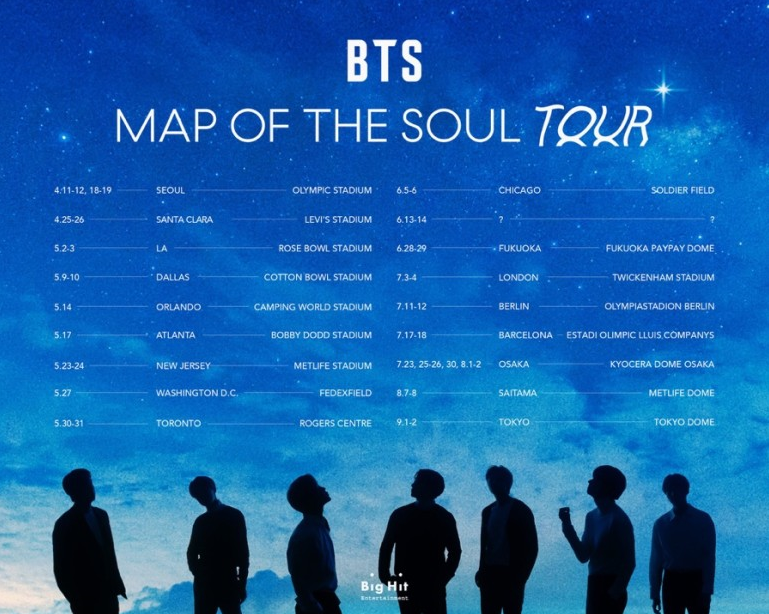 방탄소년단  - BTS MAP OF THE SOUL TOUR 공연 공지 대박이네
