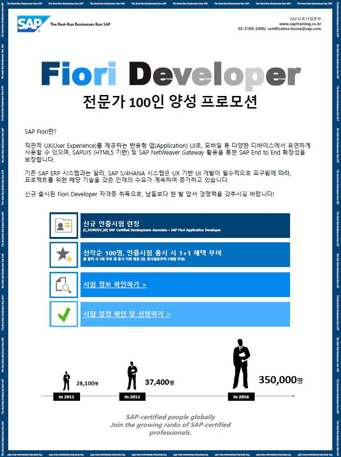SAP Fiori 아이플리케이션 개발자 자격증 출시