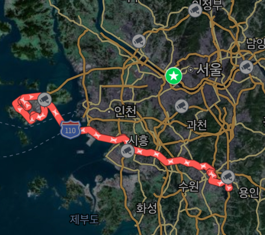 공항버스8877  용인민속촌<-신갈,흥덕,광교중앙역,아주대-->인천공항
