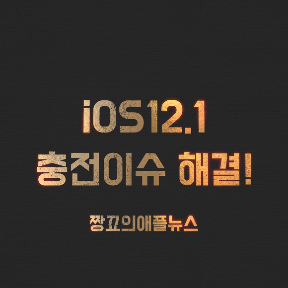 [짱꾜의 애플뉴스] iPhoneXS의 충전 문제가 해결될 것으로 보입니다. iOS12.1베타를 통해서 말이죠!
