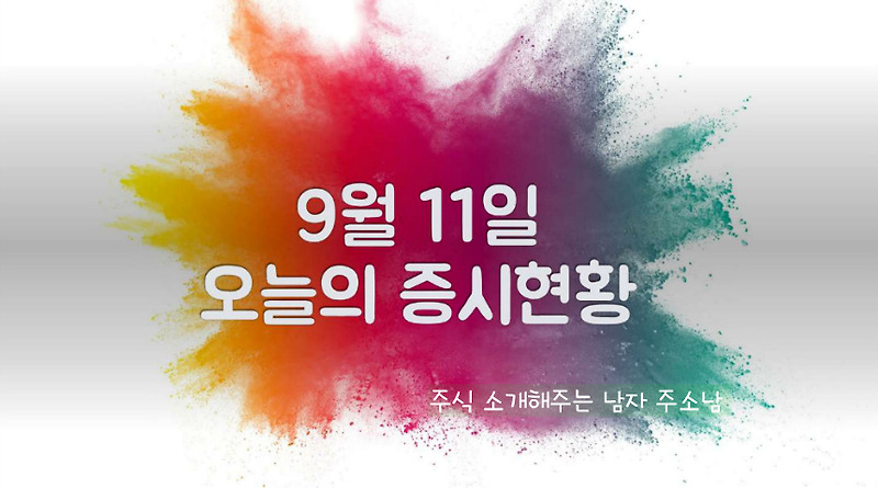 9월 11일 오늘의 증시현황(대북,홍정욱 관련주 변동성)