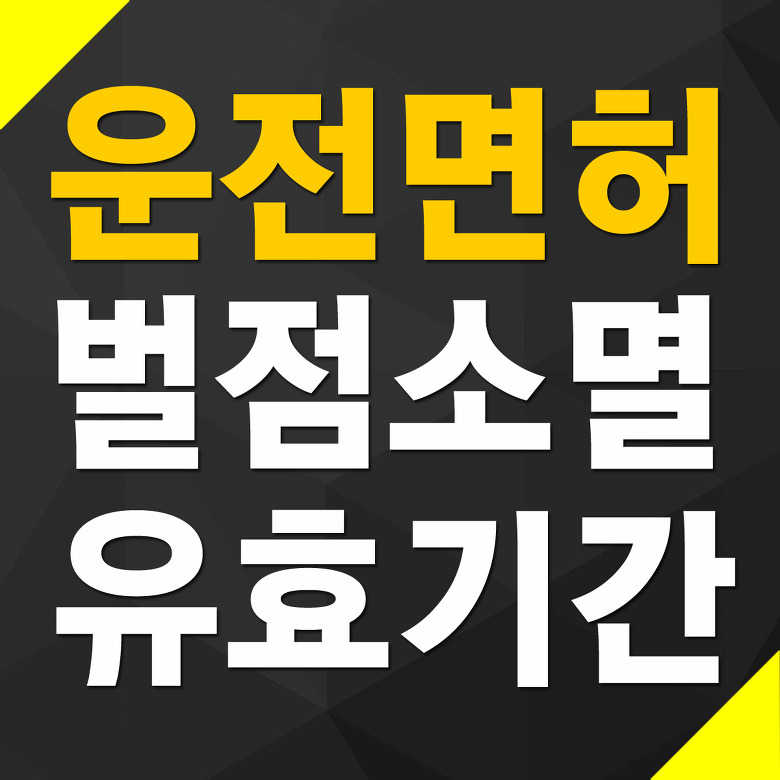 운전면허 벌점 소멸과 유효기간