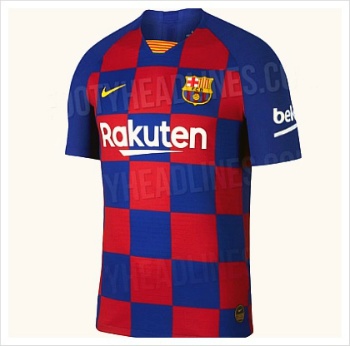 바르셀로나 19-20시즌 유니폼 유출 , 디자인은 체크무늬?!