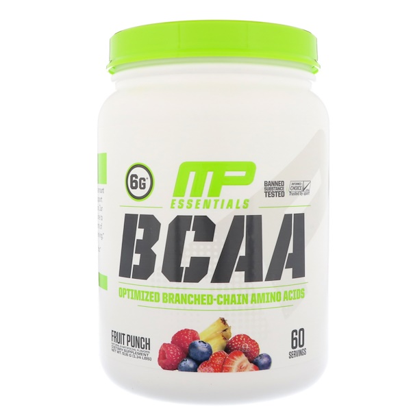 아이허브 MusclePharm, BCAA Essentials, Fruit Punch,  1.14 lbs (516  g)후기와 추천정보