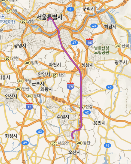 m4108 버스 시간표, 노선 동탄<-을지로,종각역,시청역,회현역->서울역