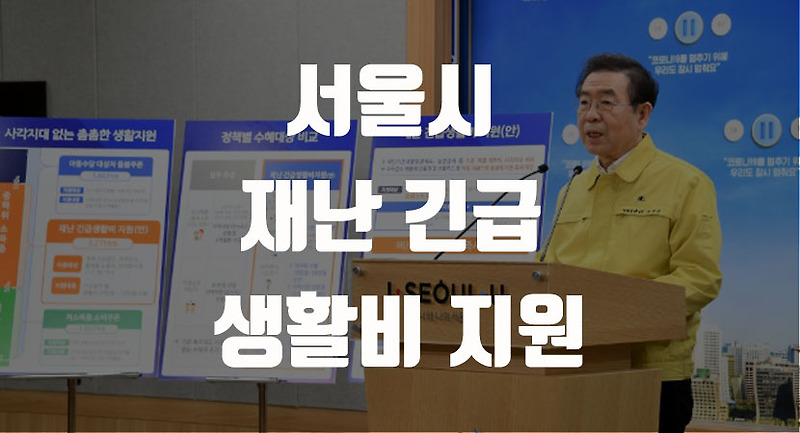 서울시 코로나 긴급생계비 지원 조건 및 지원방법