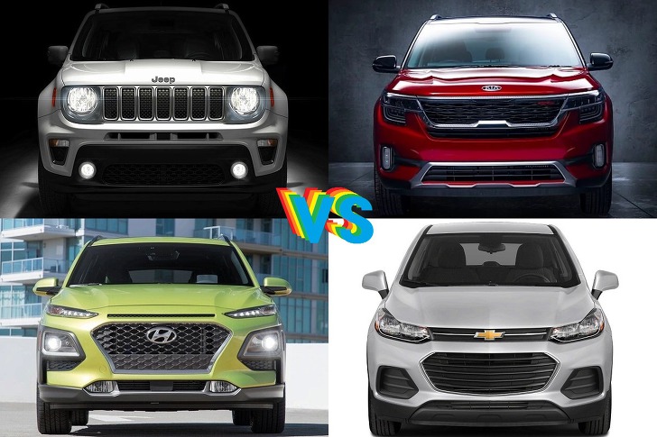 모아모아 Jeep Renegade vs Kia Seltos vs Hyundai Kona vs Chevrolet Trax