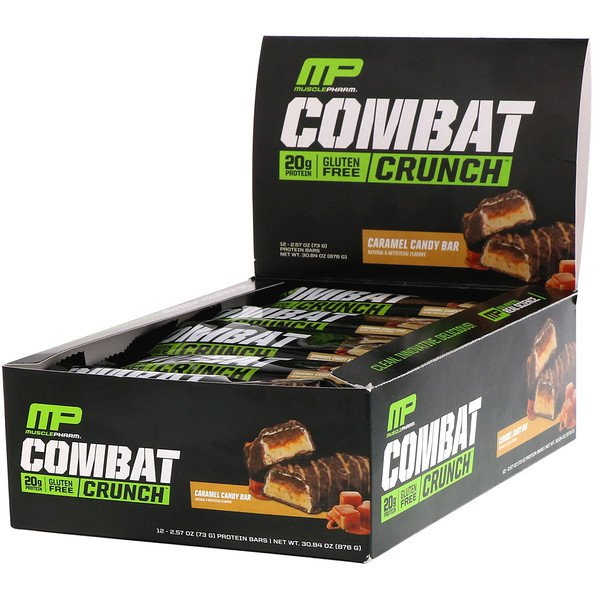 아이허브 단백질바 MusclePharm Combat Crunch Caramel Candy Bar 12 Bars 후기