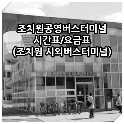 조치원시외버스터미널 시간표 요금표 정리 2019 신규