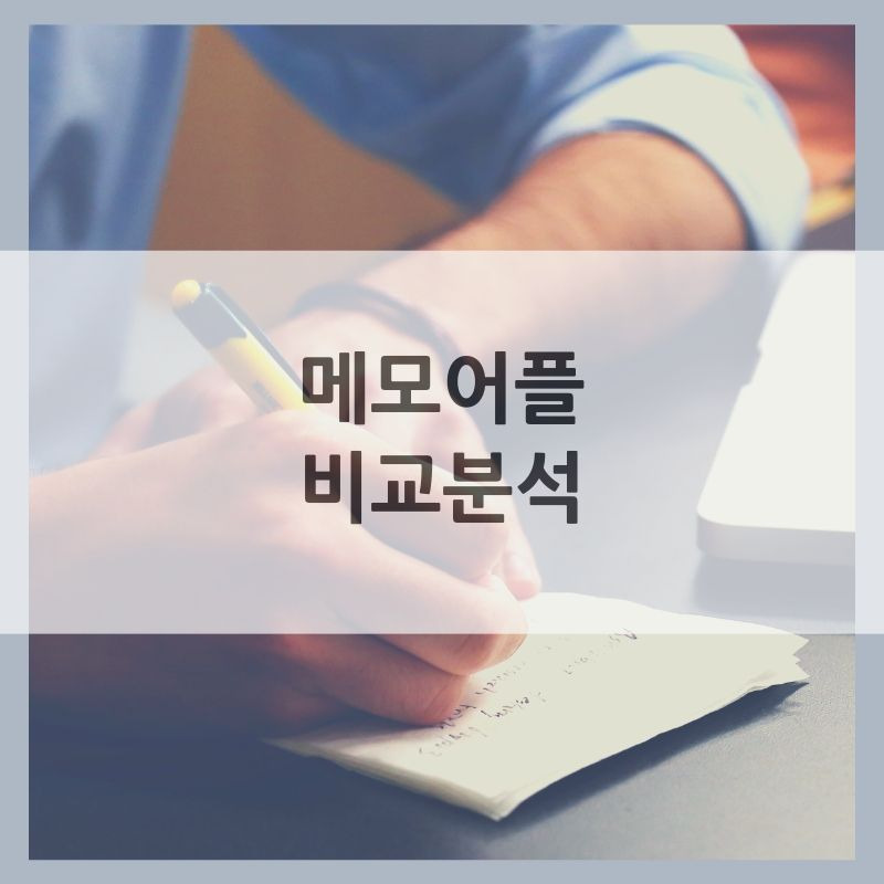 최고의 메모앱 6가지 비교분석(아이폰 메모 어플)