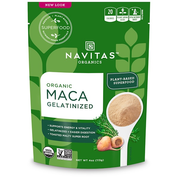 아이허브 남성건강영양제 추천 Navitas Organics, 유기농, 마카, 젤라틴화 분말, 4 oz (113 g) 후기와 정보