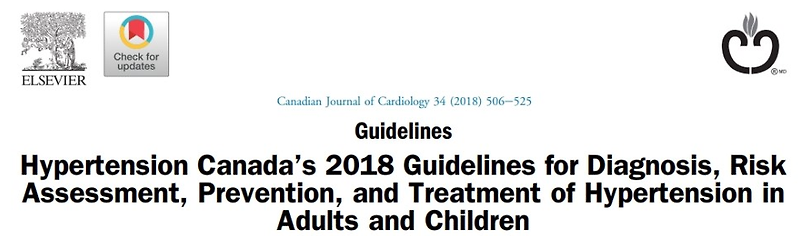 2018 캐본인다 고혈압 가이드라인, 진단, Hypertensi 좋은정보