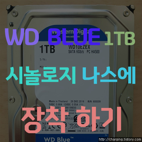 WD Blue 1TB 하드디스크를 시놀로지 나스 DS218+에 장착 하기