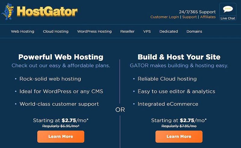 해외 웹호스팅 HostGator - 공유호스팅에 무료 SSL 인증서 제공