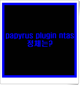 papyrus plugin ntas 정체를 밝혀보자