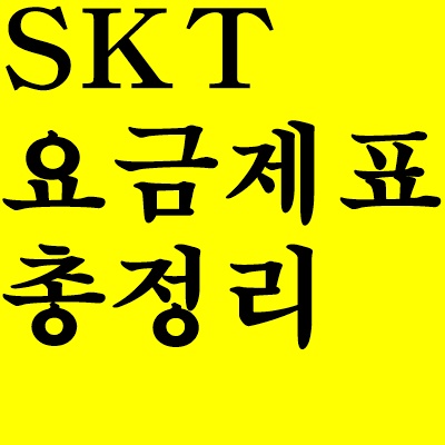 skt 요금제표 총정리