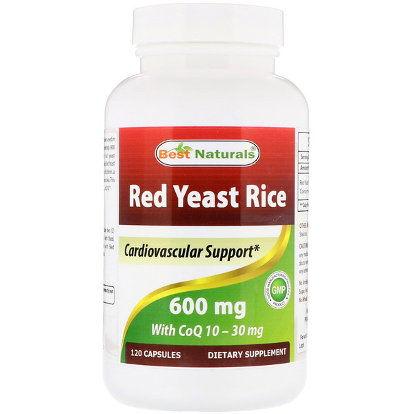 아이허브 아이허브 고지혈증개선(콜레스테롤) 홍국쌀 추천 Best Naturals, Red Yeast Rice, with CoQ10, 600 mg, 120 Capsules 후기와 정보