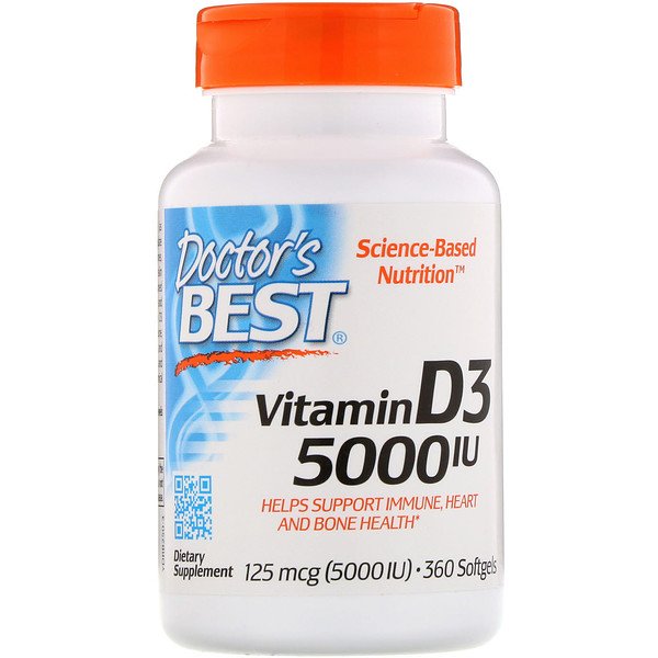 아이허브 면역력 강화를 위한, Doctor's Best Vitamin D3 125 mcg(5000 IU)제품설명 및 후기분석